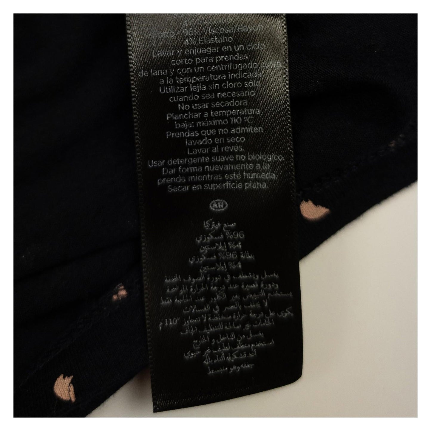 Hobbs London Black Abstract Print Top Size L V - Neck 3/4 Sleeve Jersey Stretch by Hobbs – | RewearableUK