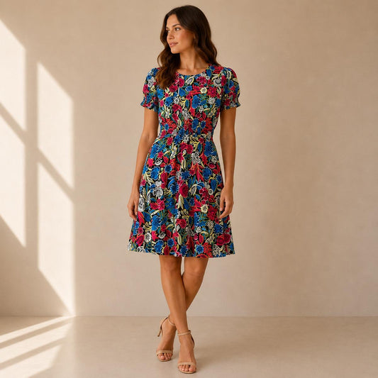Hobbs London Floral Dress UK 14 Multicolour Viscose Stretch NWOT by Hobbs – DRESSING | RewearableUK