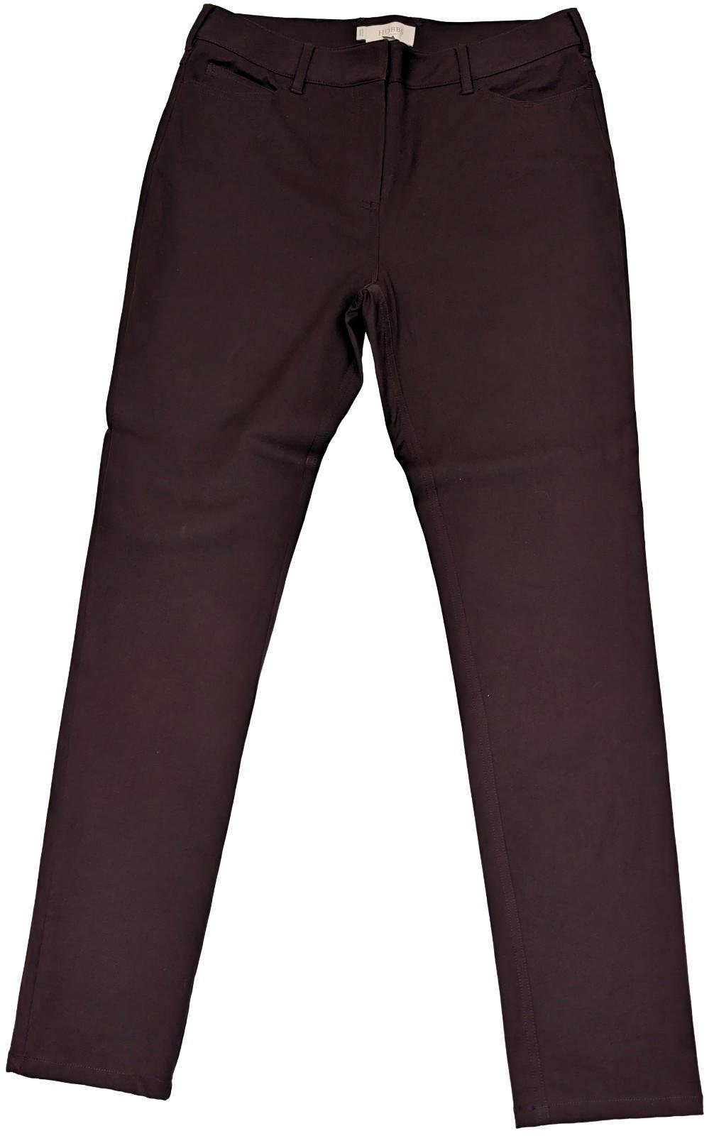 hobbs london women size uk 12 burgundy plum slim fit stretch smart trousers by Hobbs – | RewearableUK