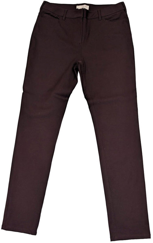 hobbs london women size uk 12 burgundy plum slim fit stretch smart trousers by Hobbs – | RewearableUK