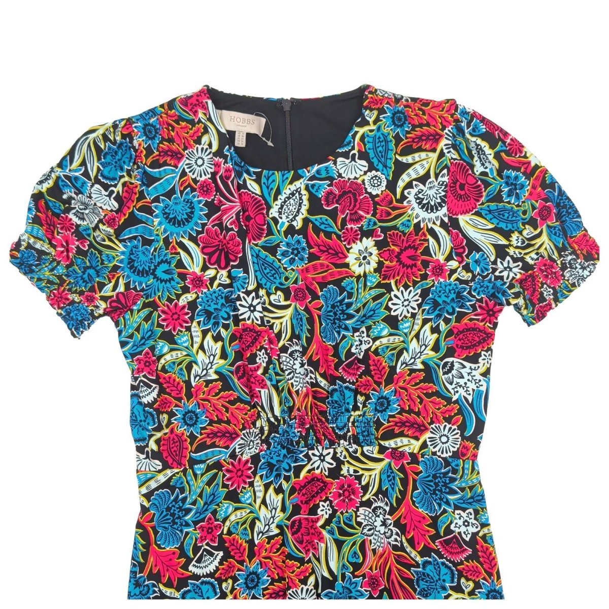 Hobbs London Womens Floral Dress UK 14 Multicolour Viscose Stretch by Hobbs – | RewearableUK