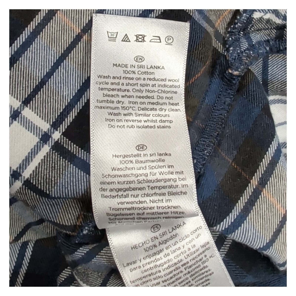 Hobbs Navy Check Cotton Ruffle Blouse – UK 8 – product photo 6 | RewearableUK