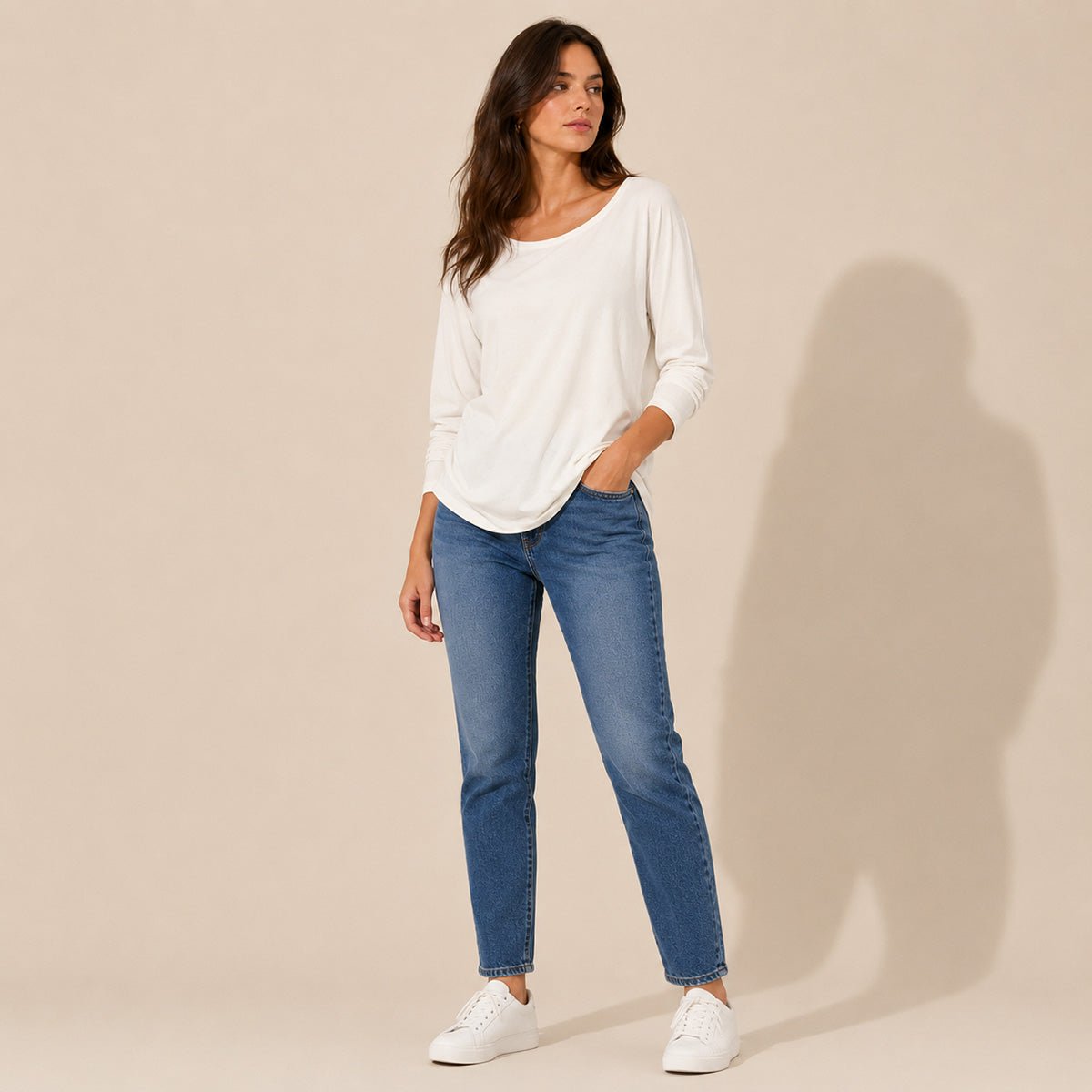 Hobbs Sonya Ivory Boat Neck Top – Size L – product photo 1 | RewearableUK