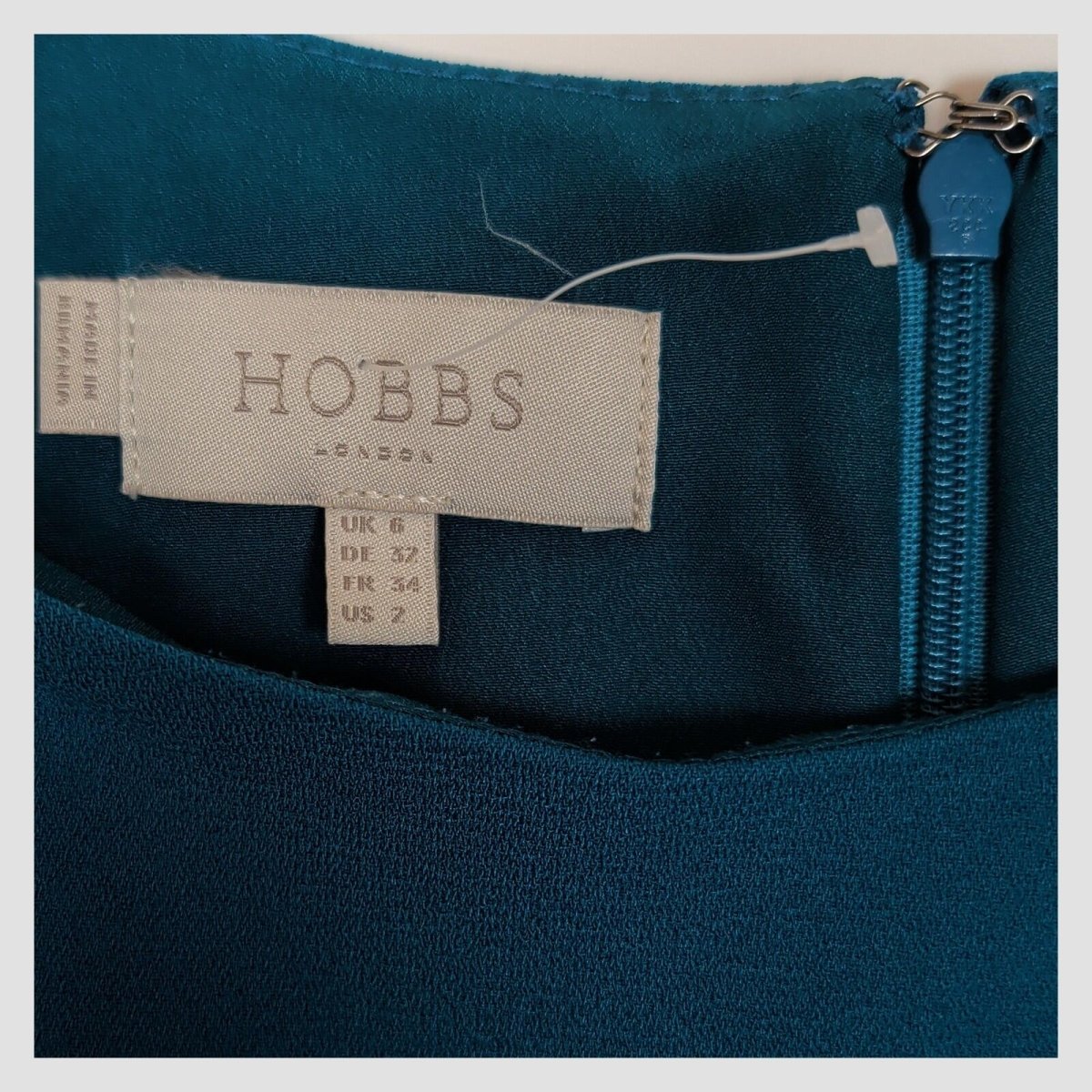 Hobbs Teal Fit Flare Dress UK 6 Bell Sleeve Midi Occasion Cocktail Dress by Hobbs – DRESSING | RewearableUK