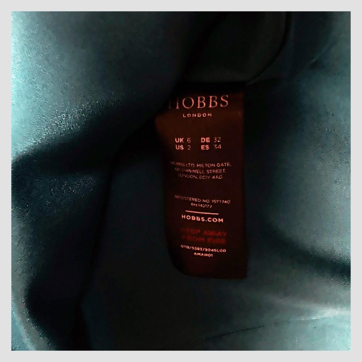 Hobbs Teal Fit Flare Dress UK 6 Bell Sleeve Midi Occasion Cocktail Dress by Hobbs – DRESSING | RewearableUK