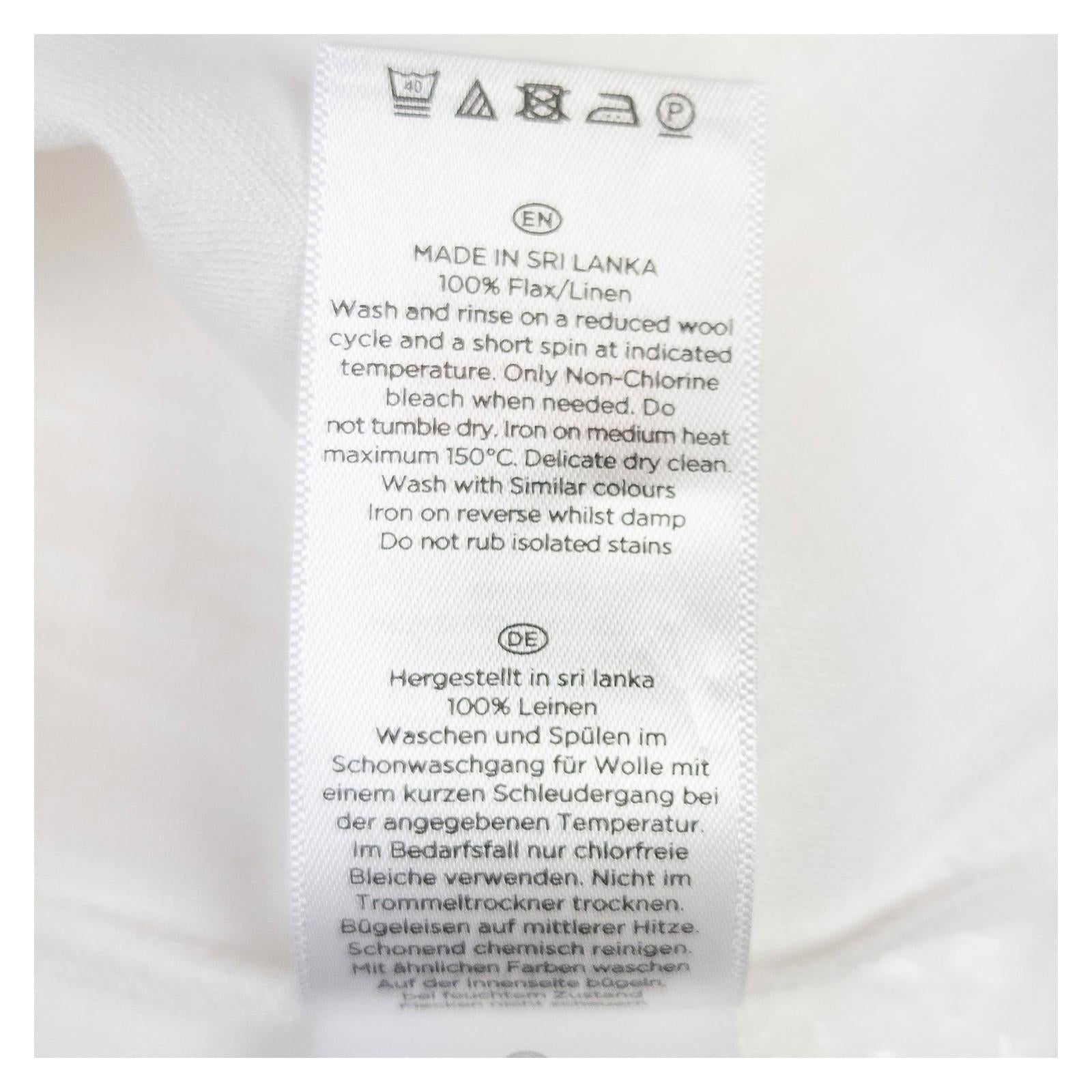 Hobbs Top Blouse UK 14 White 100% Linen Sleeveless Button Back NWOT by Hobbs – | RewearableUK
