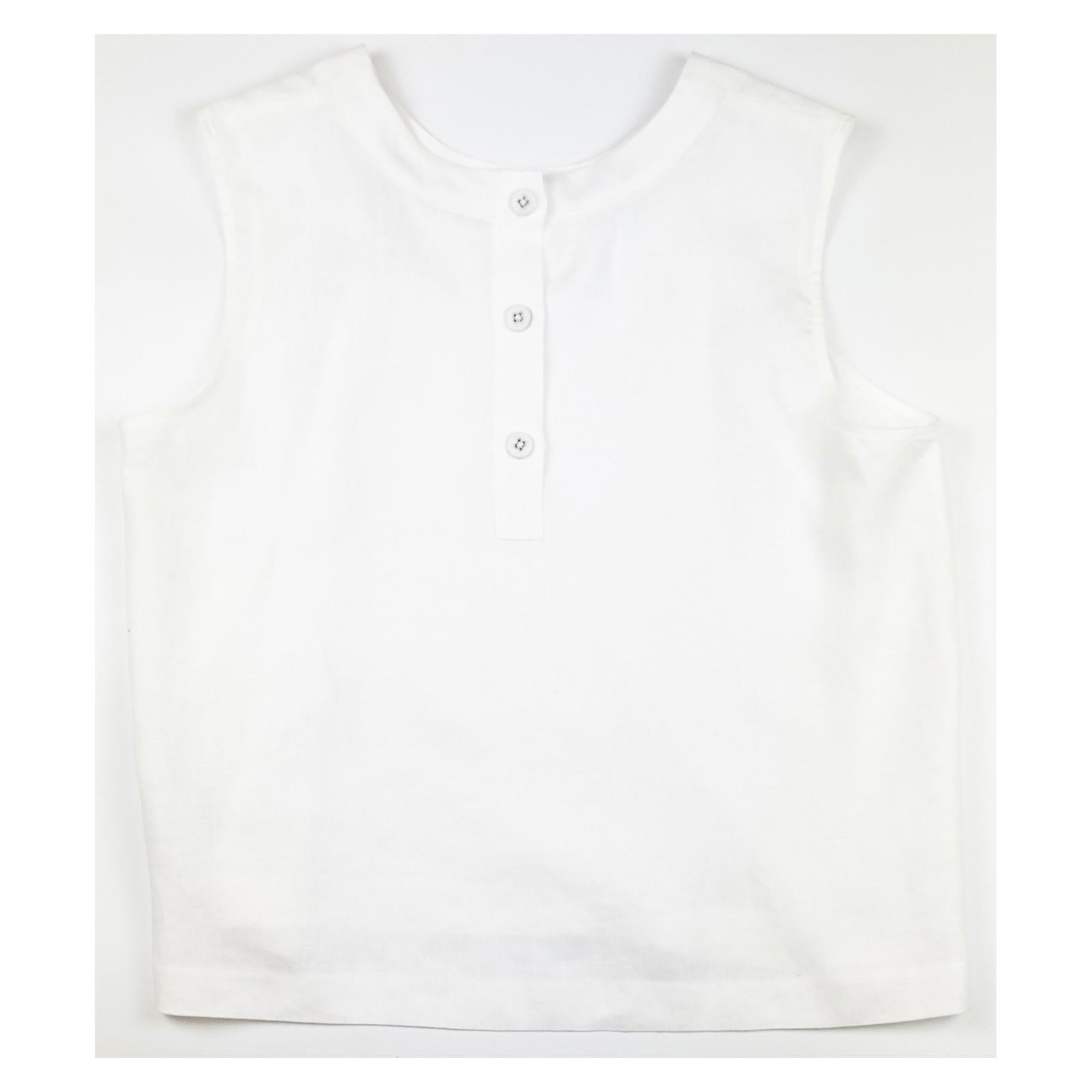 Hobbs Top Blouse UK 14 White 100% Linen Sleeveless Button Back NWOT by Hobbs – | RewearableUK