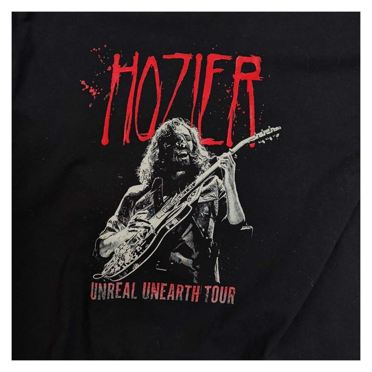 Hozier Unreal Unearth Tour T-Shirt XL Black Fruit of the Loom – Music T-Shirt product photo 2 | RewearableUK