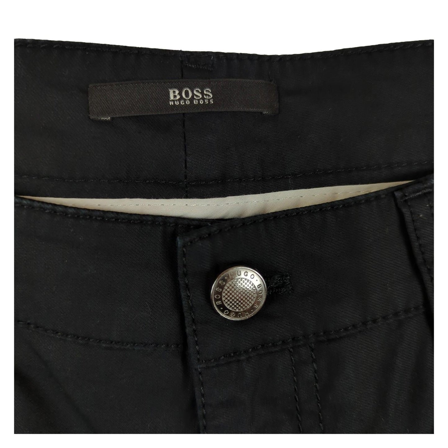 Boss Hugo Boss Black Trousers W30 L32 Regular Fit Straight Leg Smart Casual JEANS RewearableUK