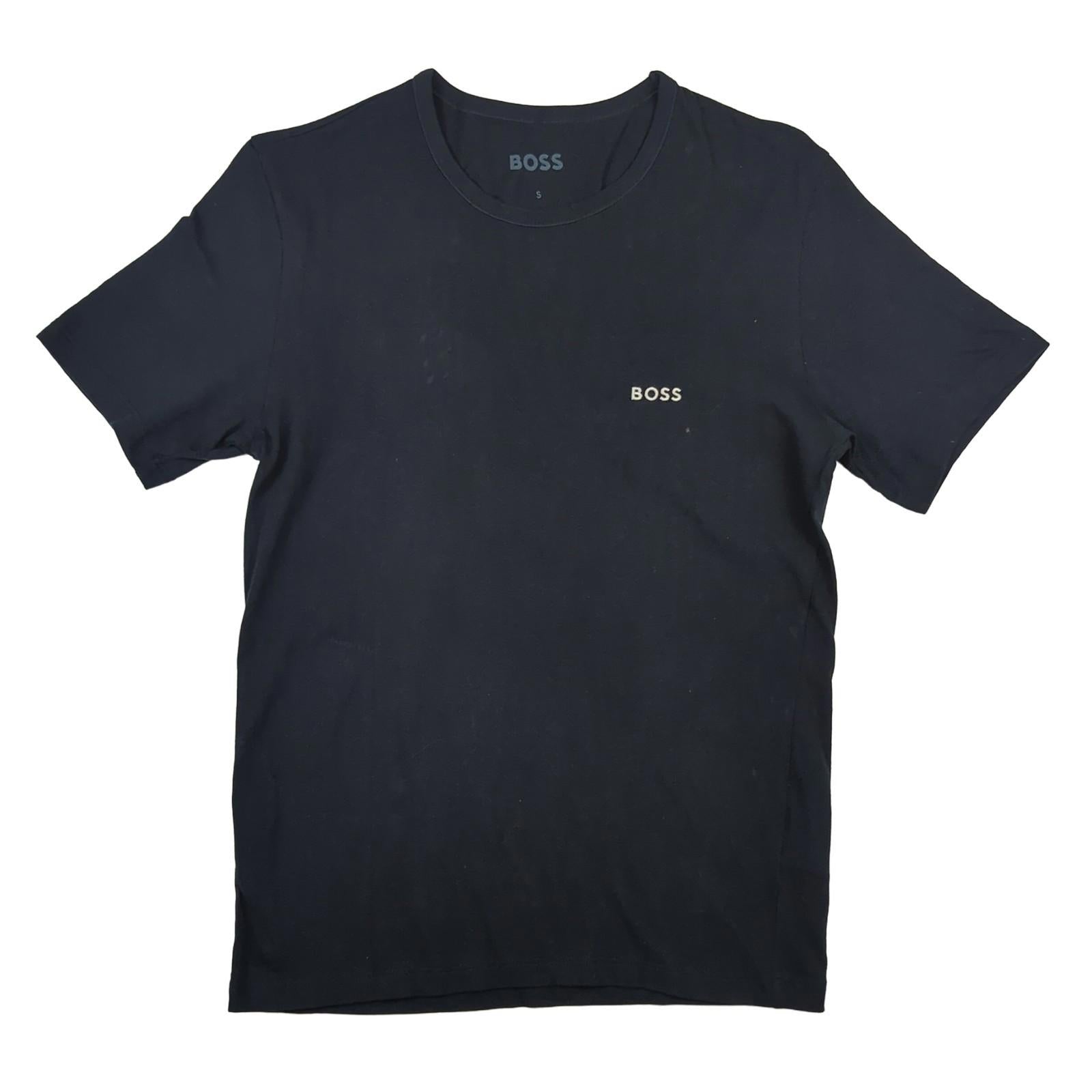 Hugo Boss Hugo Boss Blue Cotton T-Shirt Men's S Small Designer Crew Neck Logo Tee T-Shirts RewearableUK