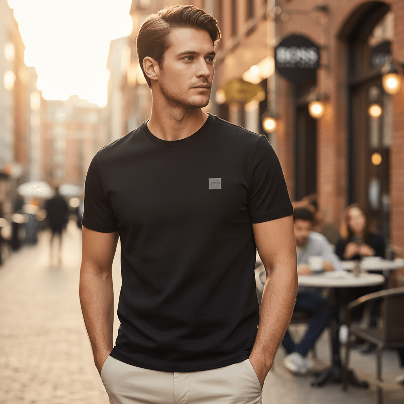 Hugo Boss Cotton Logo T-Shirt Black | Men's Medium by Hugo Boss – T-Shirts | RewearableUK