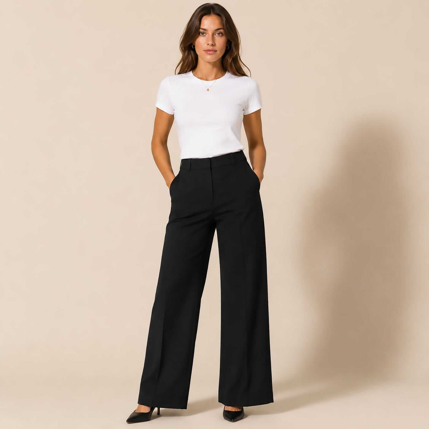 Hugo Boss Dress Trousers UK 6 Black Straight Leg Womens by Boss – trousers | RewearableUK
