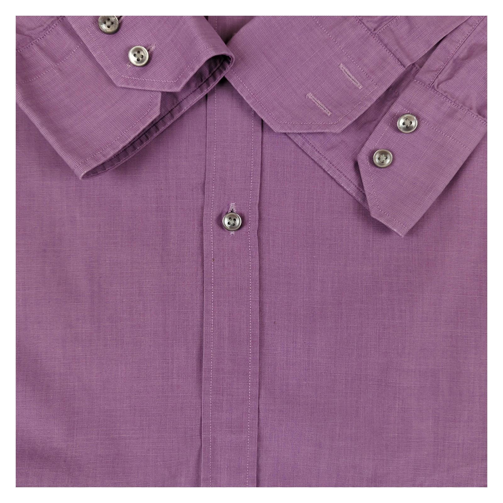 Hugo Boss Hugo Boss Long Sleeve Shirt Purple Regular Fit Size 17 Men’s Cotton shirt RewearableUK