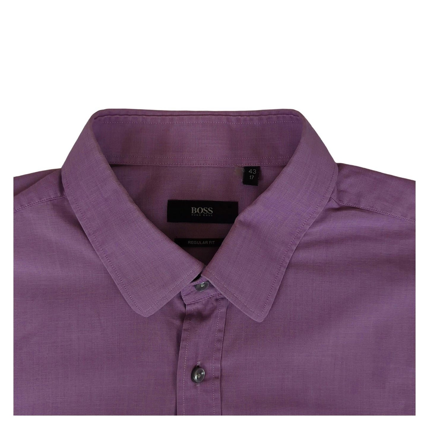 Hugo Boss Hugo Boss Long Sleeve Shirt Purple Regular Fit Size 17 Men’s Cotton shirt RewearableUK