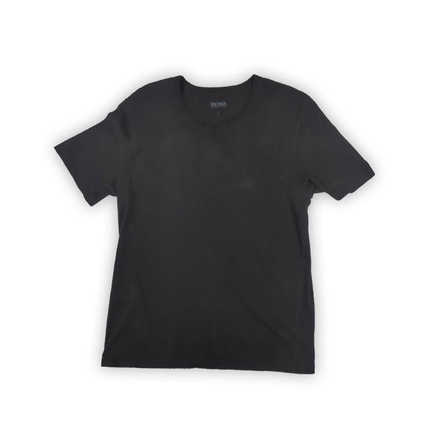 Hugo Boss Hugo Boss Men's Black Cotton Short Sleeve T-Shirt Size L Casual Top Used T-Shirts RewearableUK