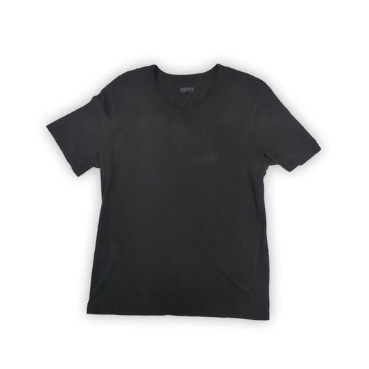 Hugo Boss Hugo Boss Men's Black Cotton Short Sleeve T-Shirt Size L Casual Top Used T-Shirts RewearableUK