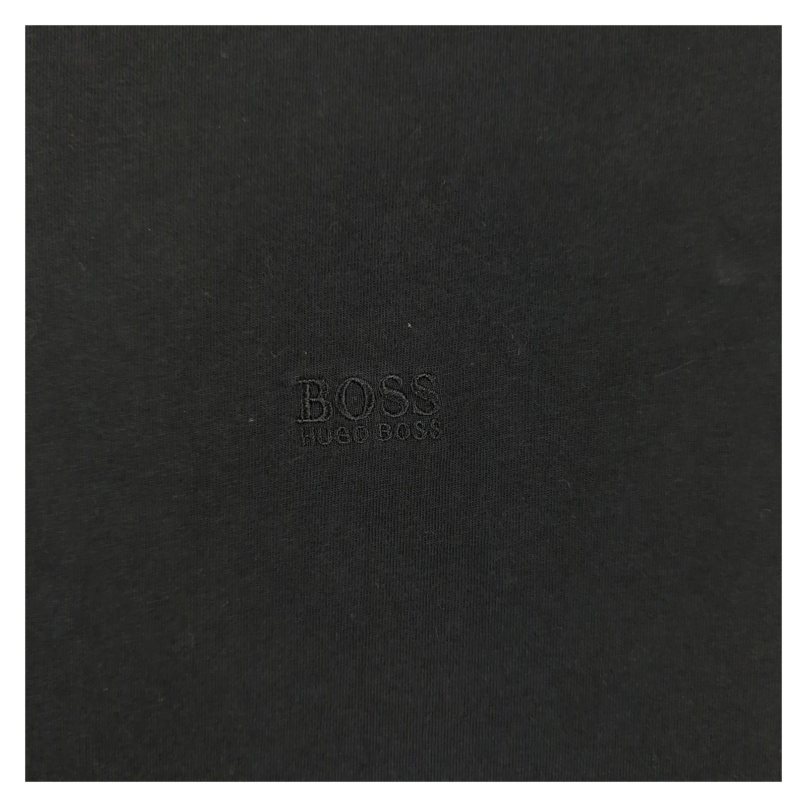 Hugo Boss Hugo Boss Men's Black Cotton Short Sleeve T-Shirt Size L Casual Top Used T-Shirts RewearableUK