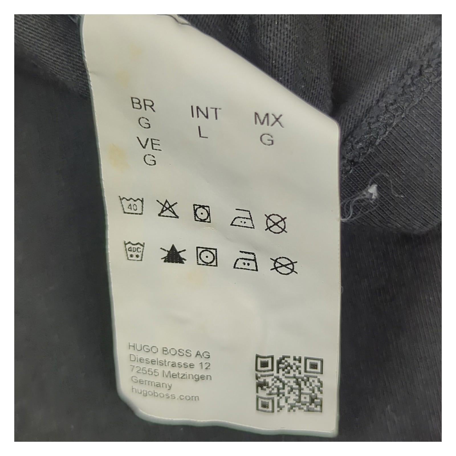 Hugo Boss Hugo Boss Men's Black Cotton Short Sleeve T-Shirt Size L Casual Top Used T-Shirts RewearableUK