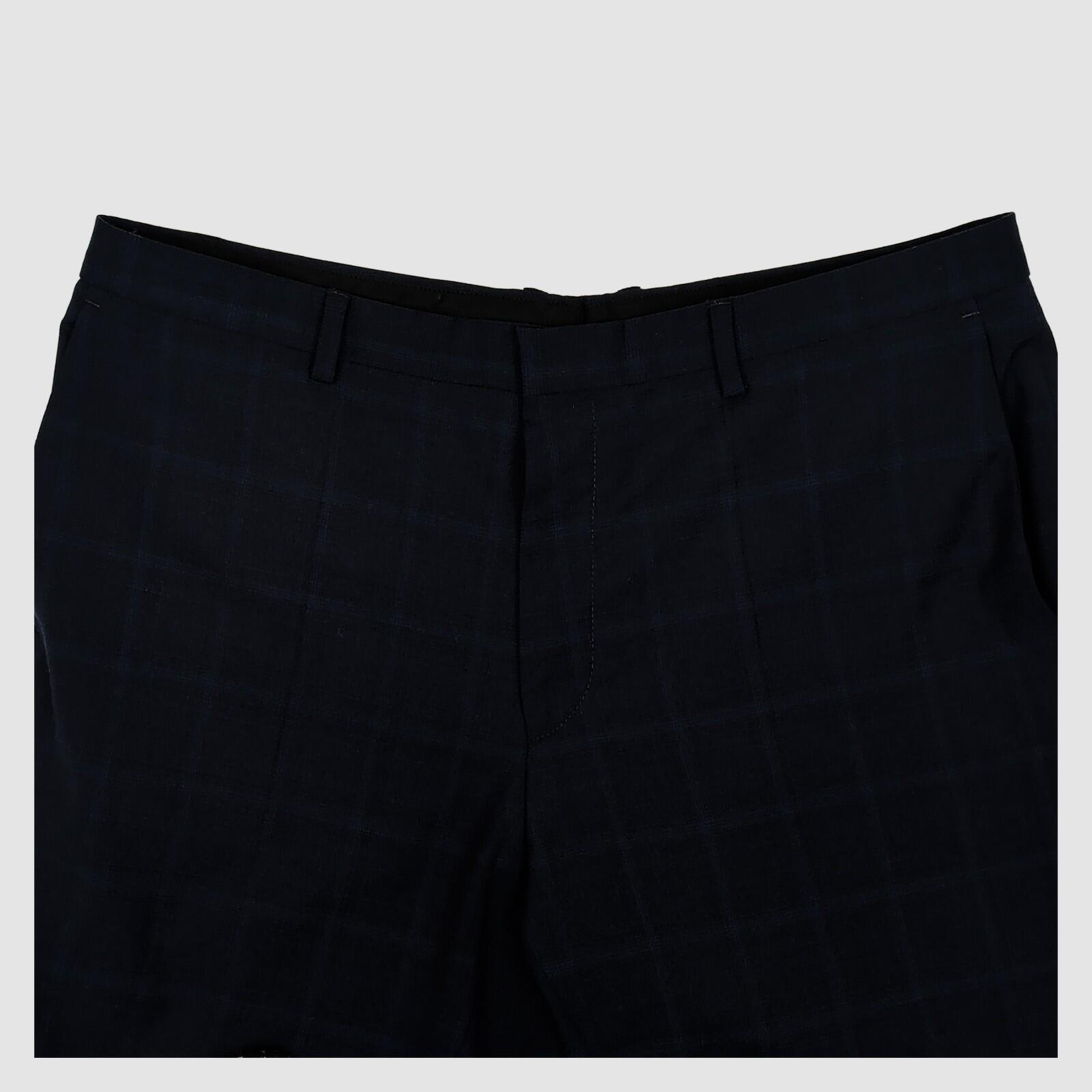 hugo boss mens dark navy blue check formal suit trousers pants size us 38 r by Boss – trousers | RewearableUK