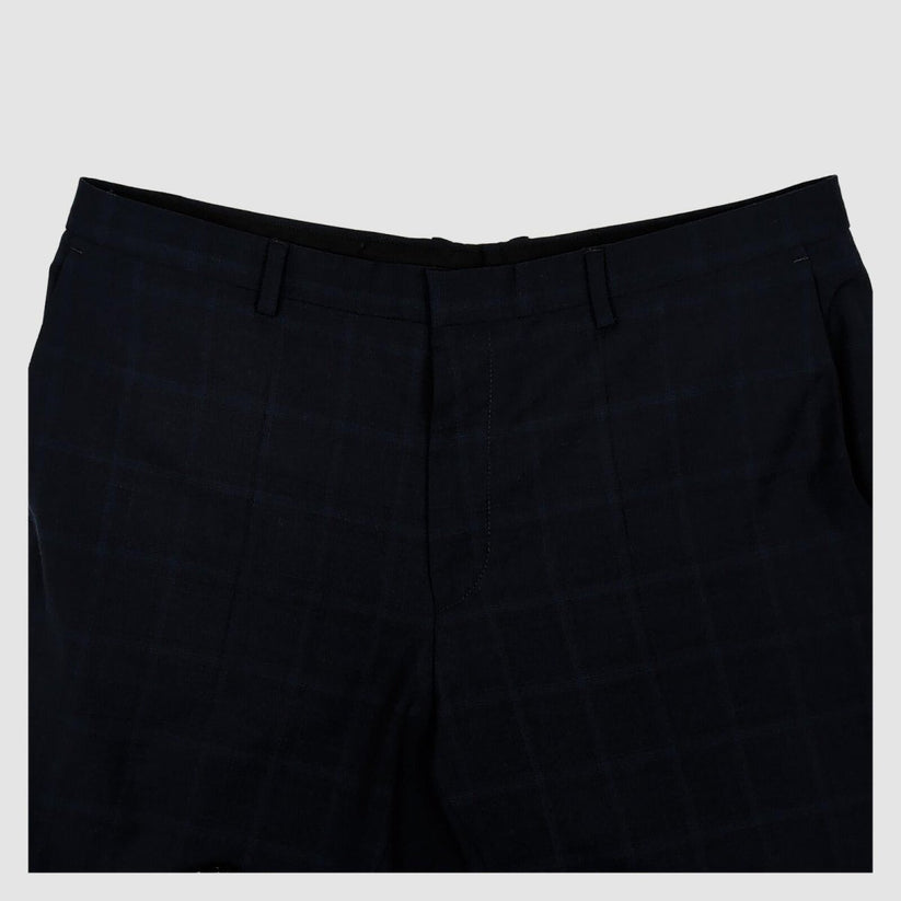 hugo boss mens dark navy blue check formal suit trousers pants size us 38 r by Boss – trousers | RewearableUK