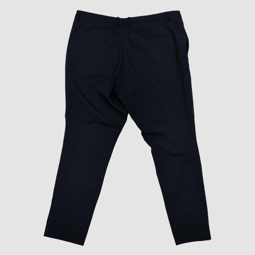 hugo boss mens dark navy blue check formal suit trousers pants size us 38 r by Boss – trousers | RewearableUK