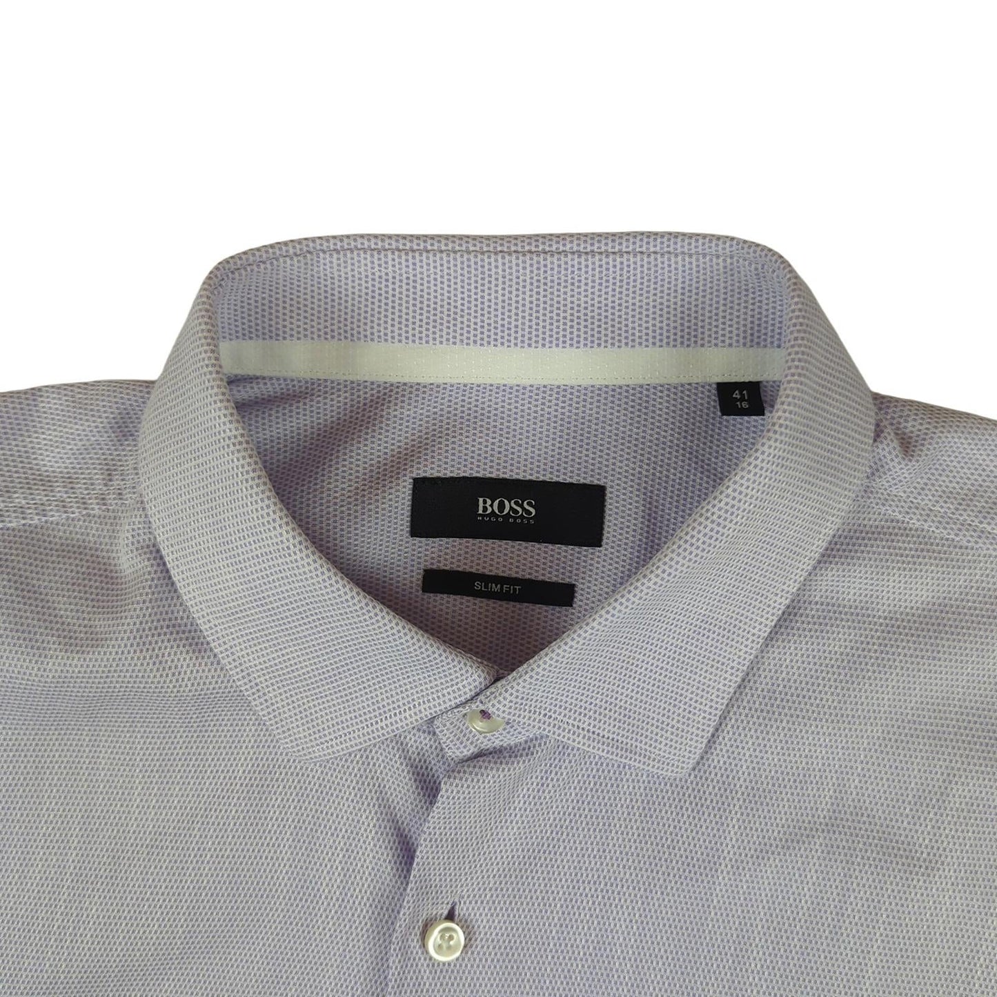 Hugo Boss Hugo Boss Mens Formal Shirt 16 Purple Slim Fit 100% Cotton Long Sleeve Dress Top shirt RewearableUK