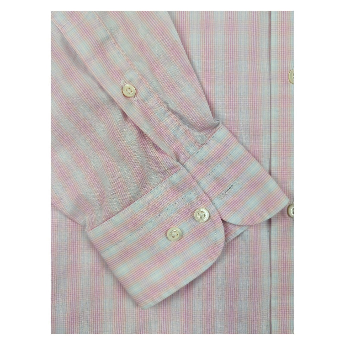 Hugo Boss Hugo Boss Men's Pink Check Cotton Shirt Size 44 Long Sleeve Casual Used shirt RewearableUK