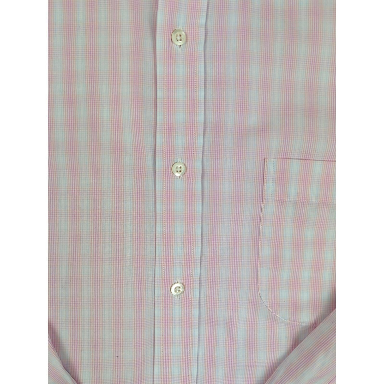 Hugo Boss Hugo Boss Men's Pink Check Cotton Shirt Size 44 Long Sleeve Casual Used shirt RewearableUK