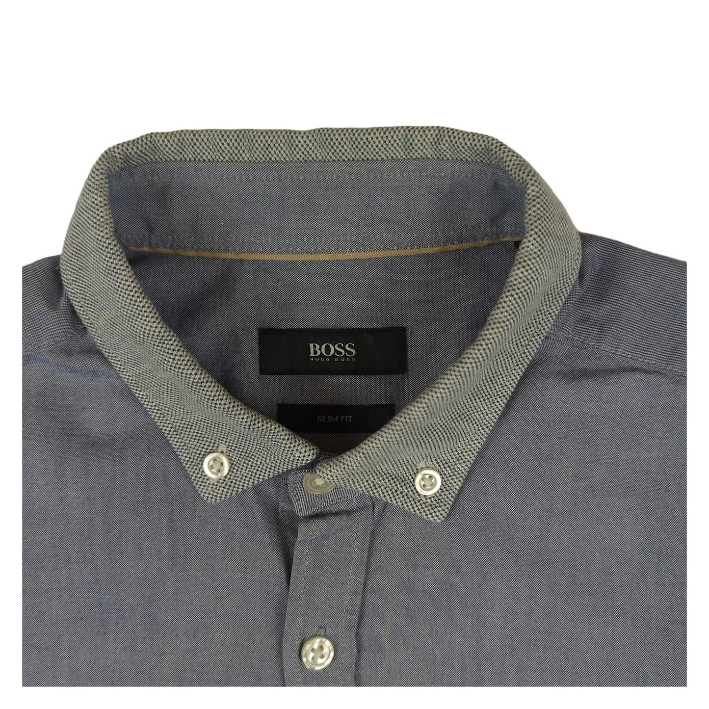 Hugo Boss Hugo Boss Mens Shirt S Small Blue White Slim Fit Short Sleeve Cotton Top Used shirt RewearableUK
