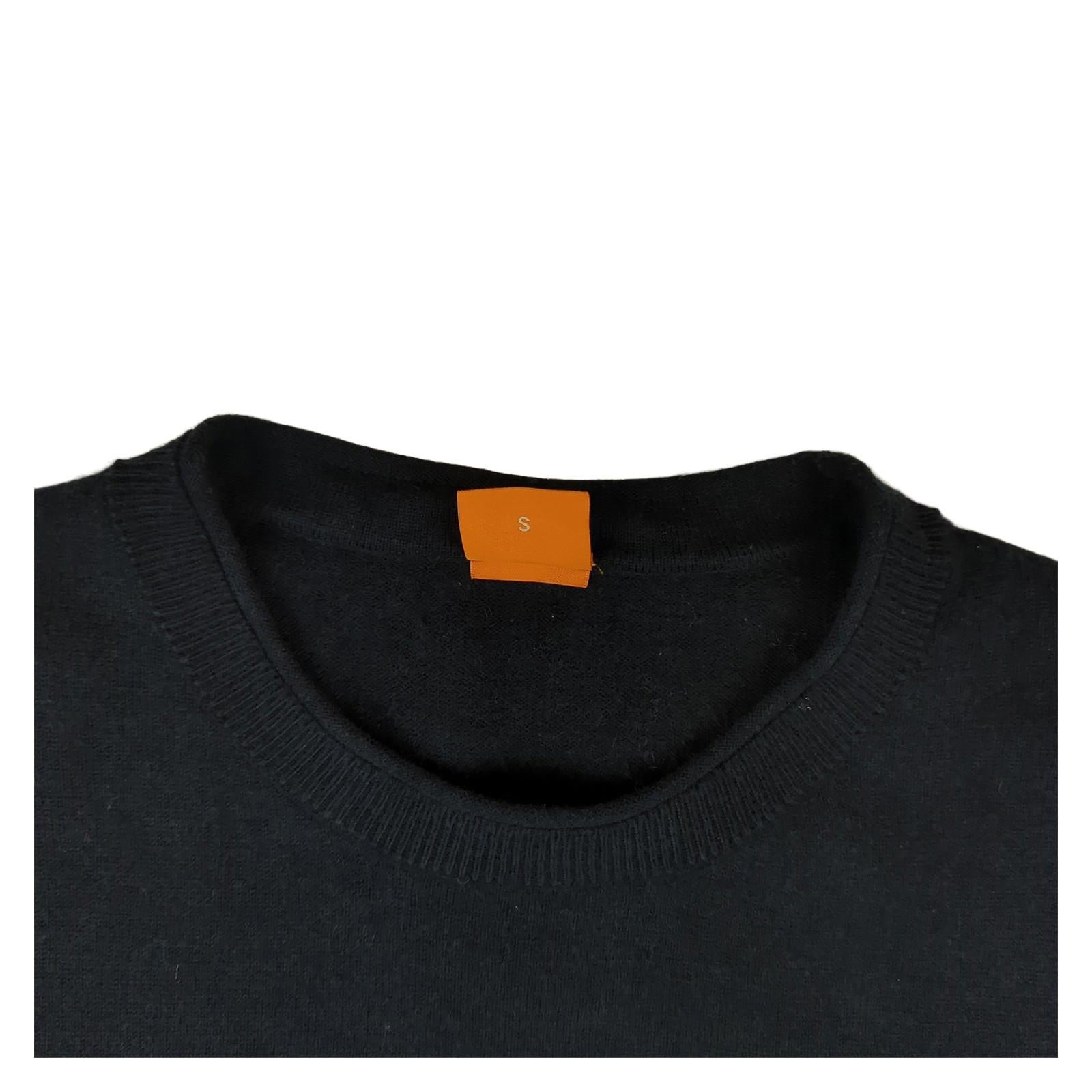 Hugo Boss Hugo Boss Orange Label Blue Knit Jumper - Men's Small Sweater & Hoodie RewearableUK