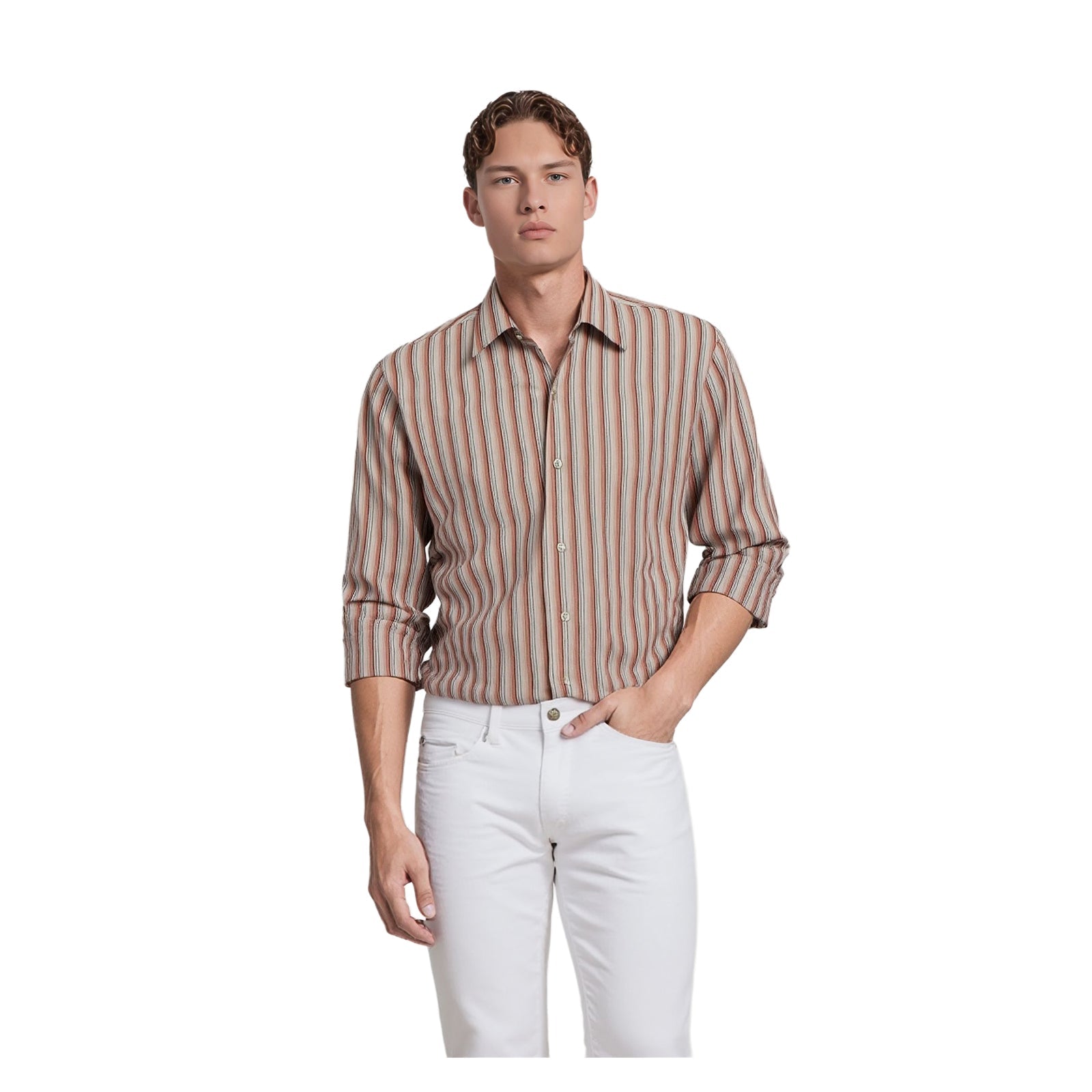 Hugo Boss Hugo Boss Shirt Size 18 Men’s XXXL Pink Striped Cotton Long Sleeve Formal Smart shirt RewearableUK