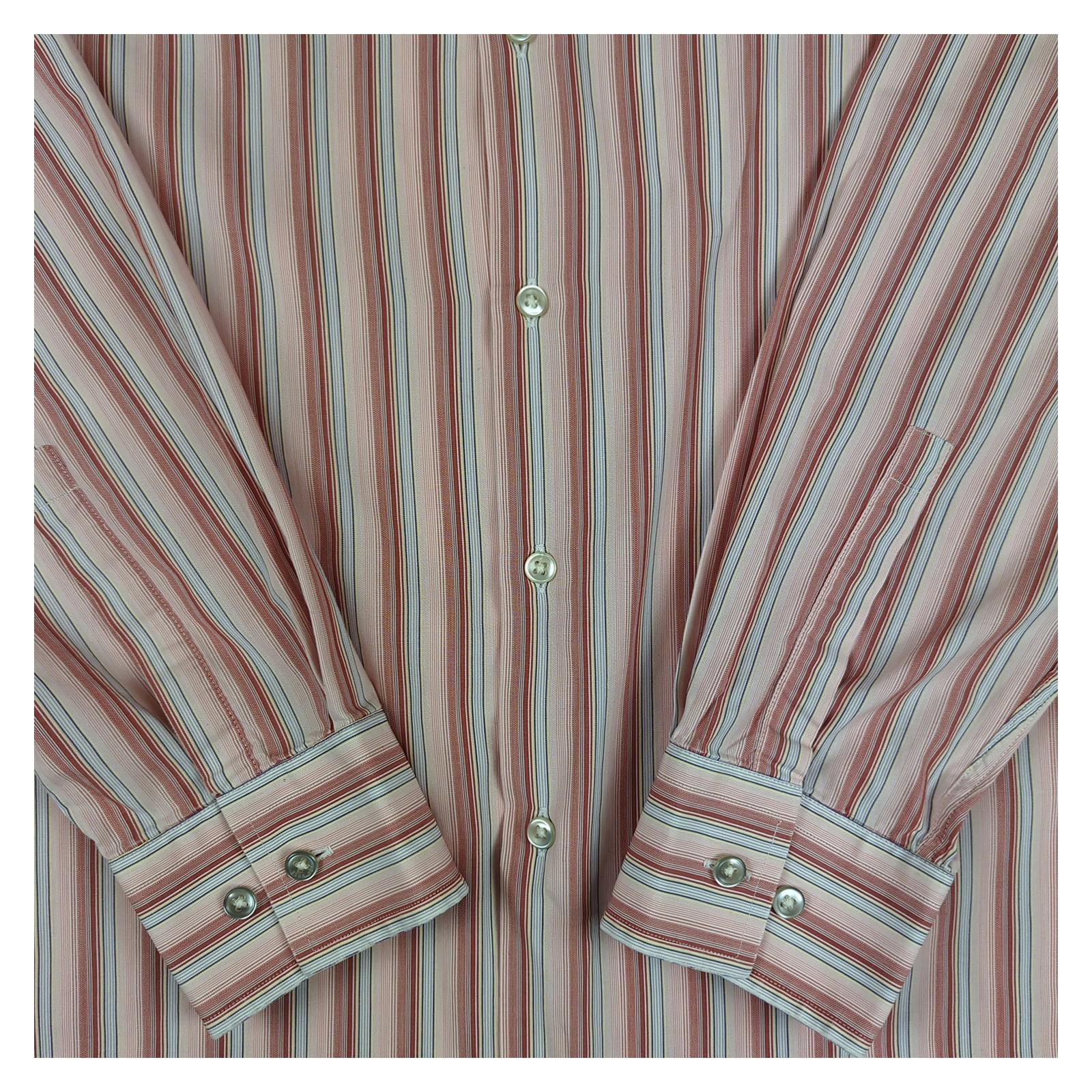 Hugo Boss Hugo Boss Shirt Size 18 Men’s XXXL Pink Striped Cotton Long Sleeve Formal Smart shirt RewearableUK
