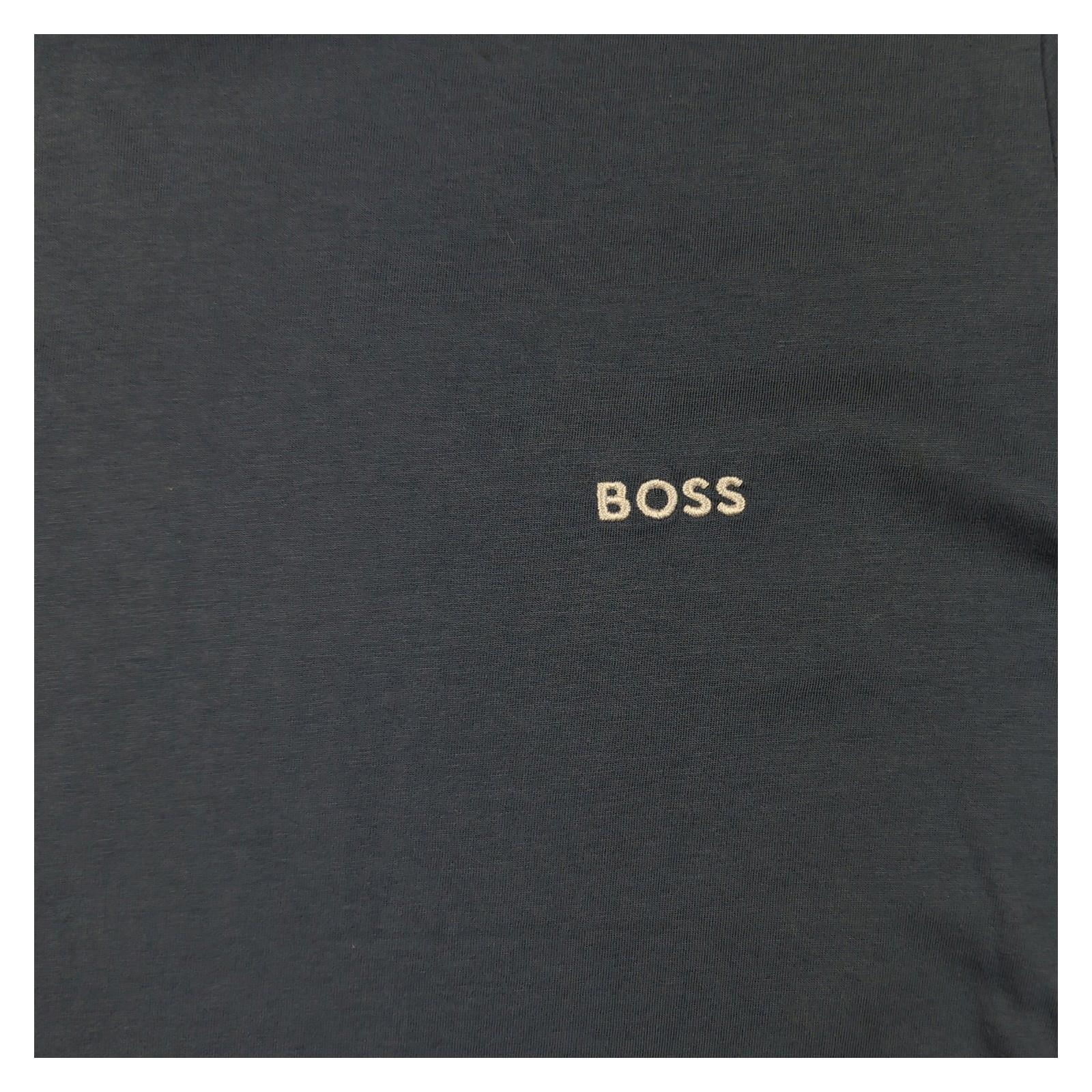Hugo Boss Hugo Boss T-Shirt Mens S Small Blue Crew Neck Short Sleeve Cotton Logo Casual T-Shirts RewearableUK