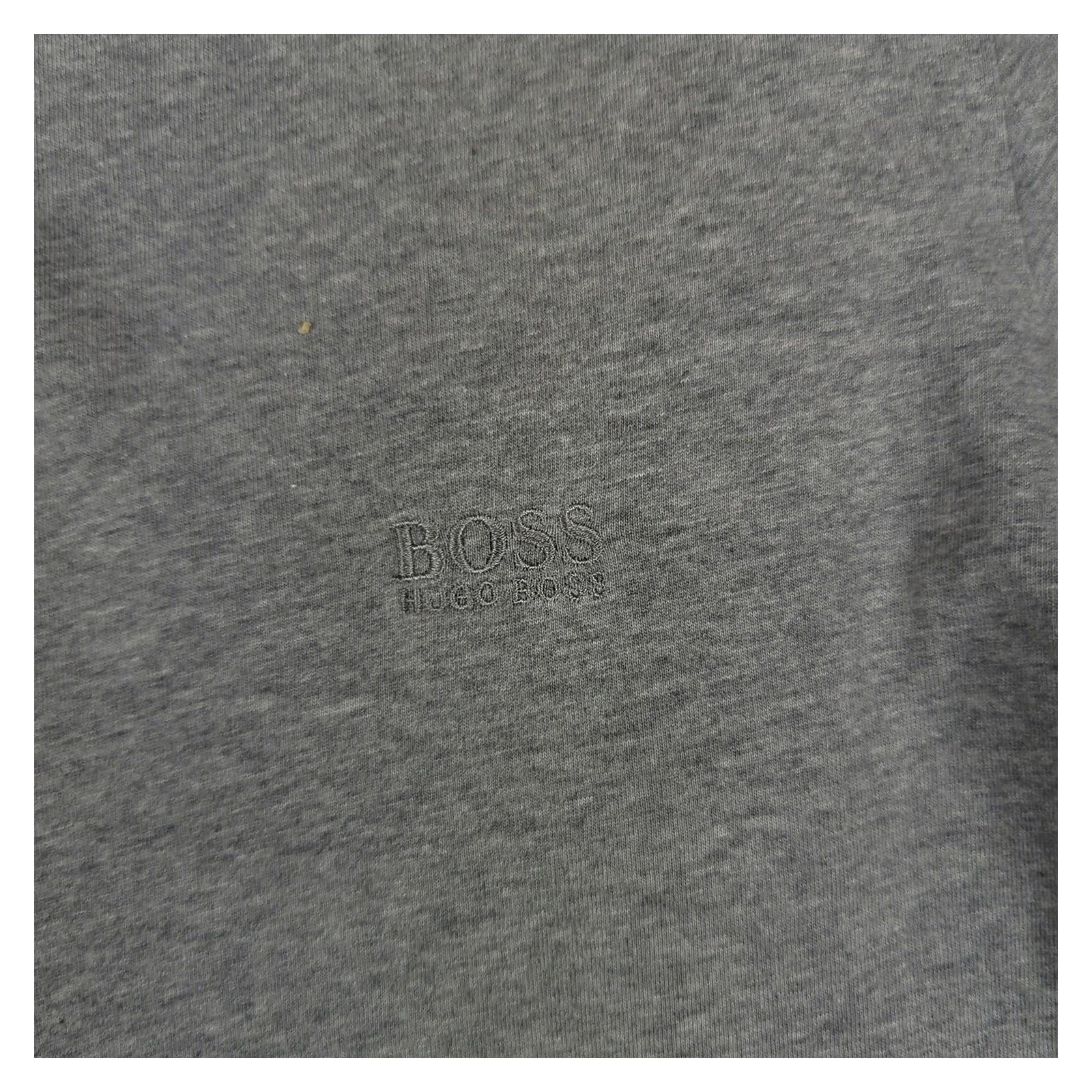 Hugo Boss Hugo Boss T-Shirt Mens S Small Grey Crew Neck 100% Cotton Casual Logo Top T-Shirts RewearableUK