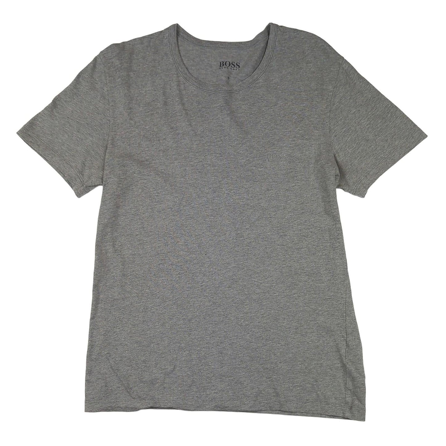 Hugo Boss Hugo Boss T-Shirt Mens S Small Grey Crew Neck 100% Cotton Casual Logo Top T-Shirts RewearableUK