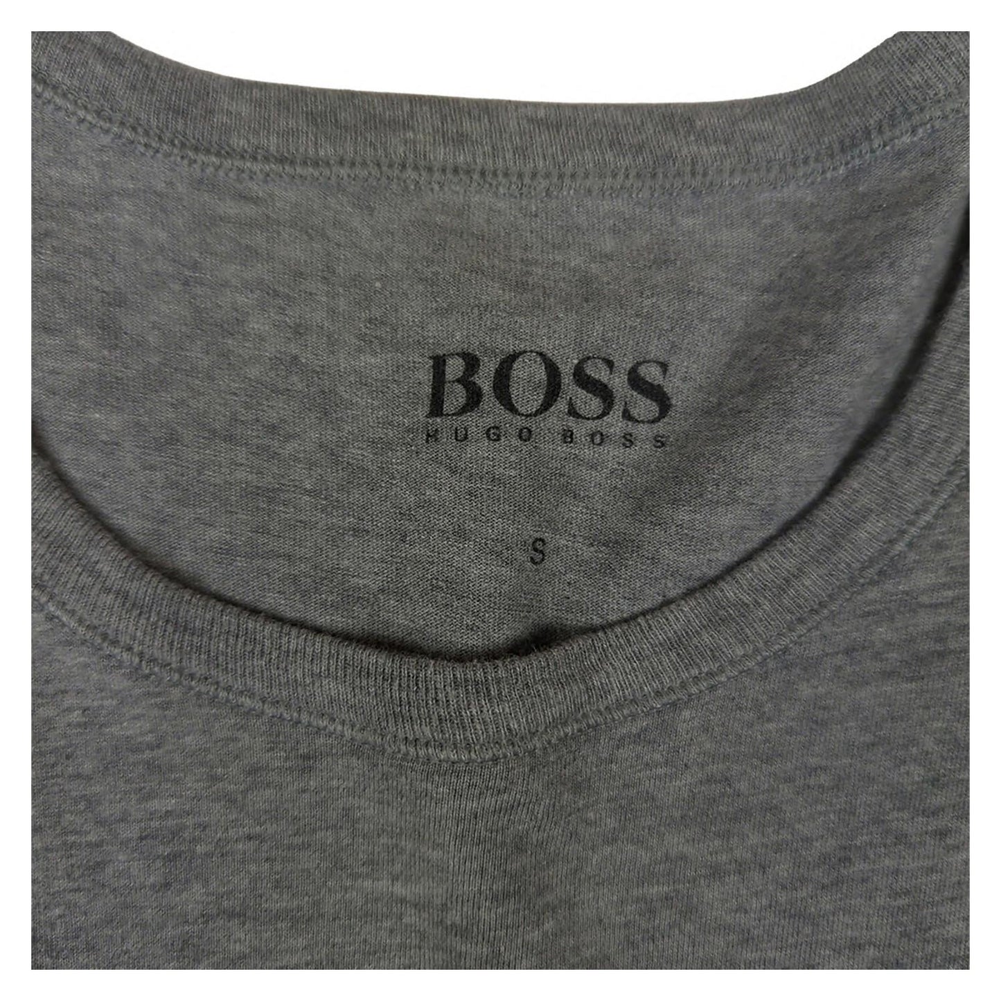 Hugo Boss Hugo Boss T-Shirt Mens S Small Grey Crew Neck 100% Cotton Casual Logo Top T-Shirts RewearableUK