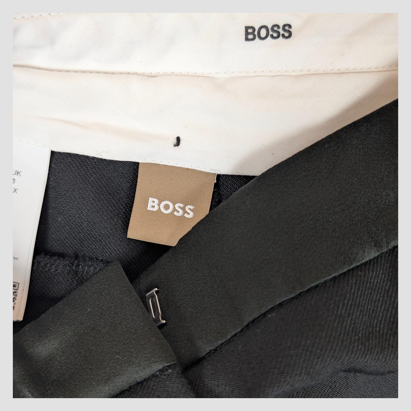 hugo boss womens dress trousers straight leg black tailored work pants size uk 6 by Boss – | RewearableUK