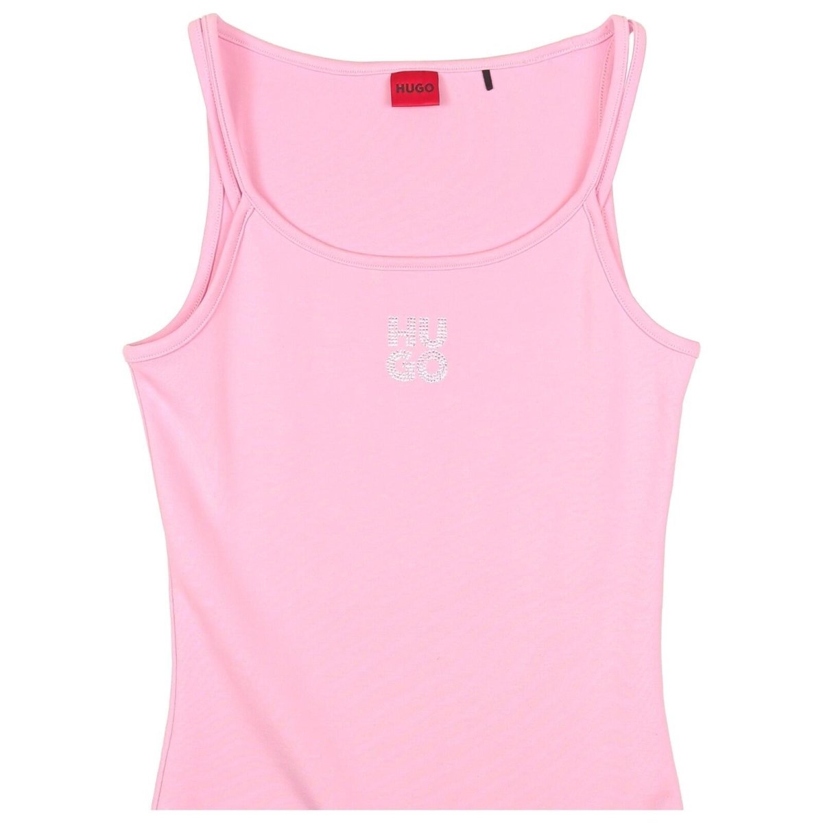 HUGO Pink Tank Dress Womens M Stretch Cotton Bodycon Mini Dress by HUGO – | RewearableUK