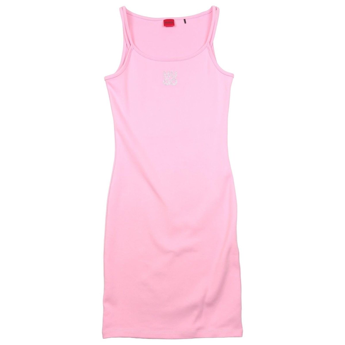 HUGO Pink Tank Dress Womens M Stretch Cotton Bodycon Mini Dress by HUGO – | RewearableUK