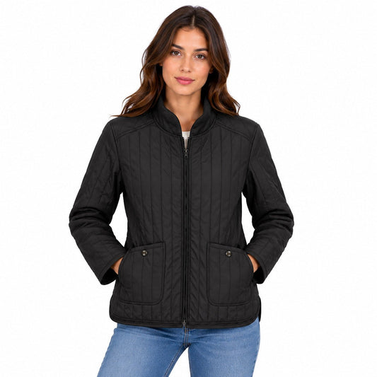Ilse Jacobsen Black Quilted Women's Jacket EU 44 Long Sleeve – Jacket product photo 1 | RewearableUK