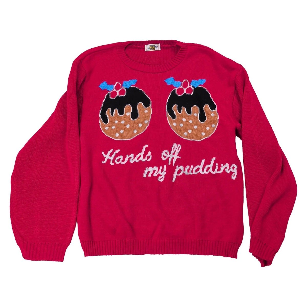 Impulse London Women's Christmas Pudding Jumper M Red – product photo 1 | RewearableUK