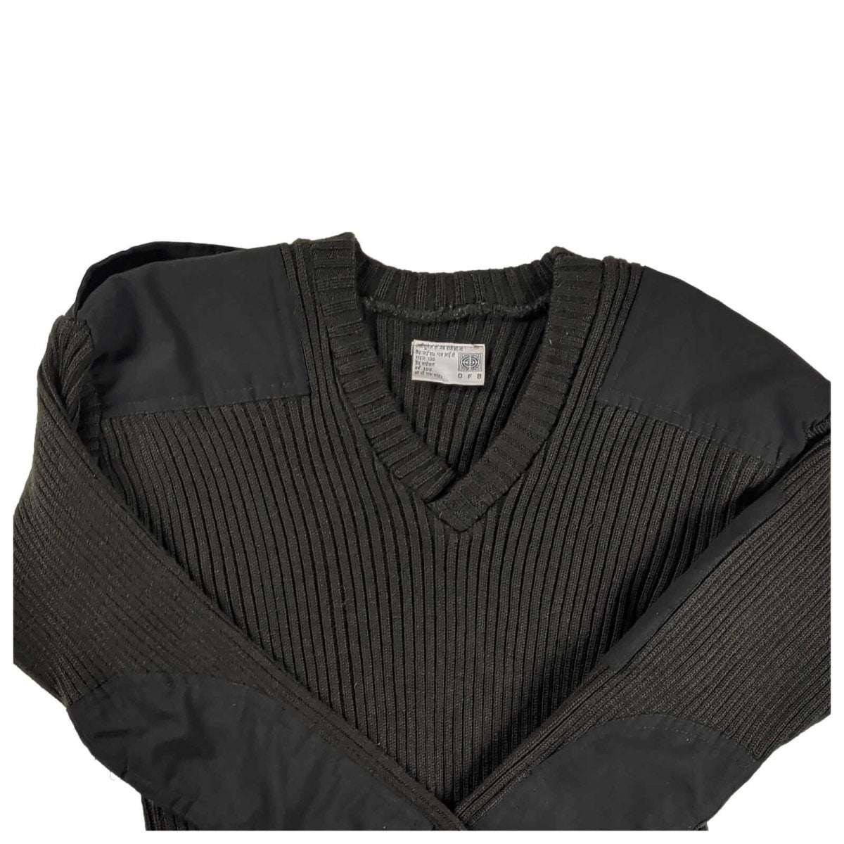 Indian Army Wool V-Neck Jumper 100cm Olive Green 2016 – product photo 2 | RewearableUK