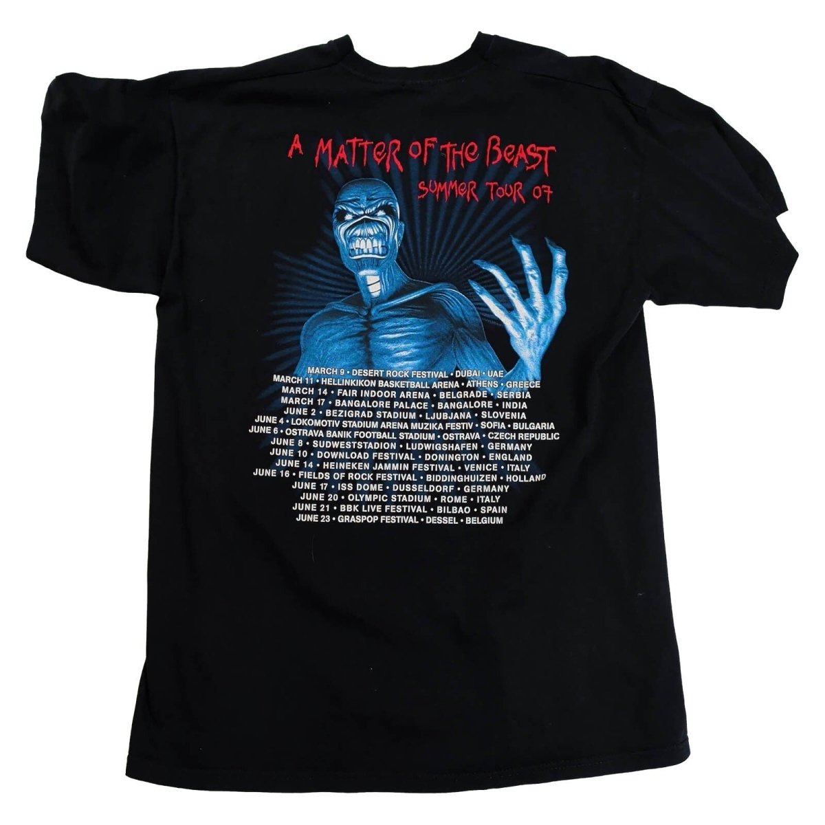 Iron Maiden 2007 A Matter of the Beast Tour T-Shirt L Fruit of the Loom – product photo 1 | RewearableUK