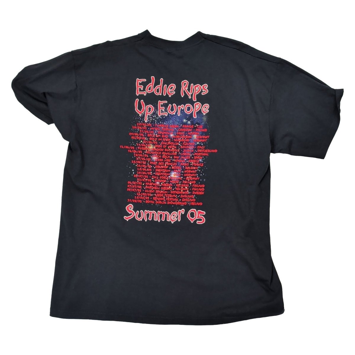 Iron Maiden Eddie Rips Up Europe Summer 05 Tour T-Shirt XL Black Vintage – product photo 2 | RewearableUK