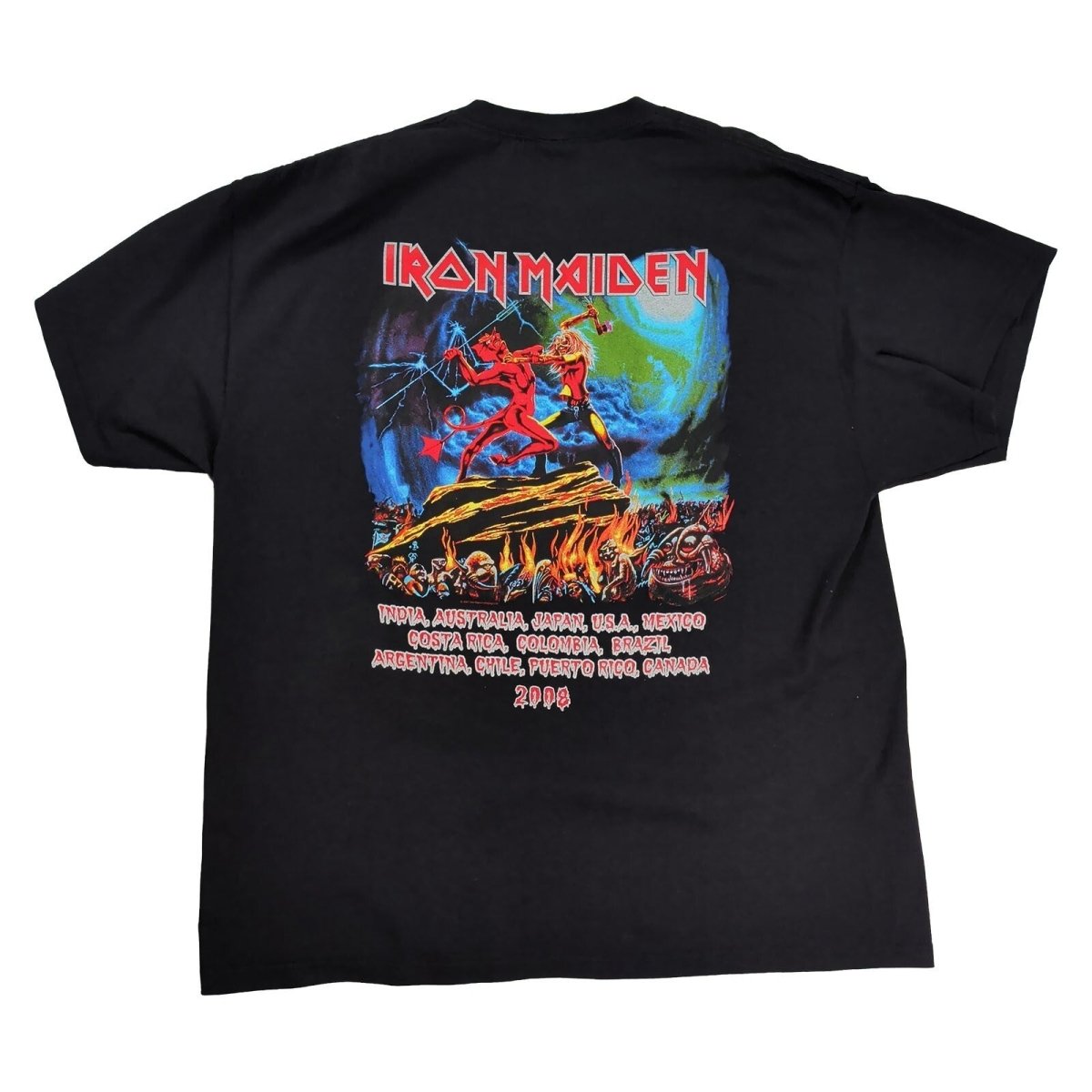 Iron Maiden Number of the Beast Somewhere Back in Time Tour 2008 T-Shirt XL – product photo 2 | RewearableUK