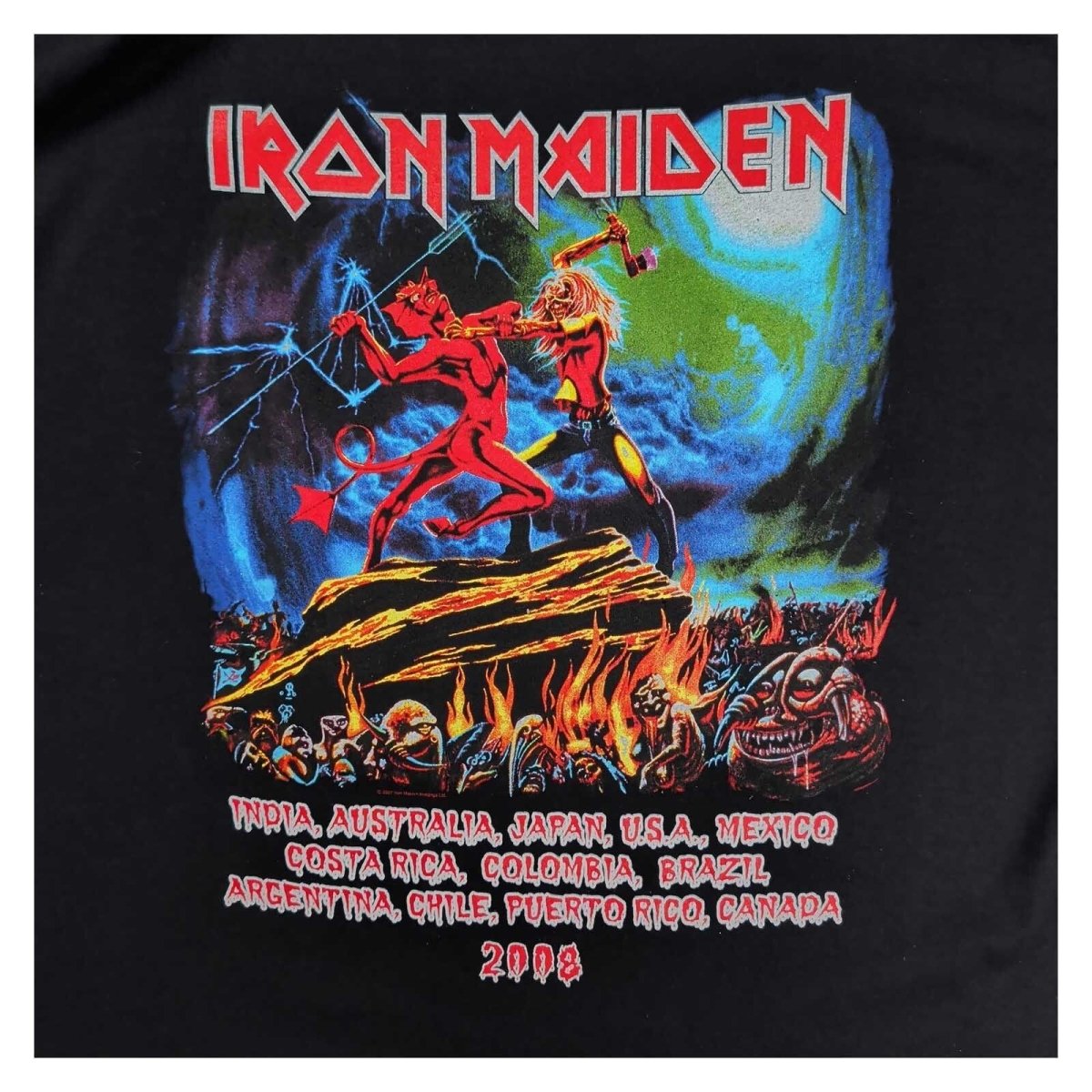 Iron Maiden Number of the Beast Somewhere Back in Time Tour 2008 T-Shirt XL – product photo 4 | RewearableUK