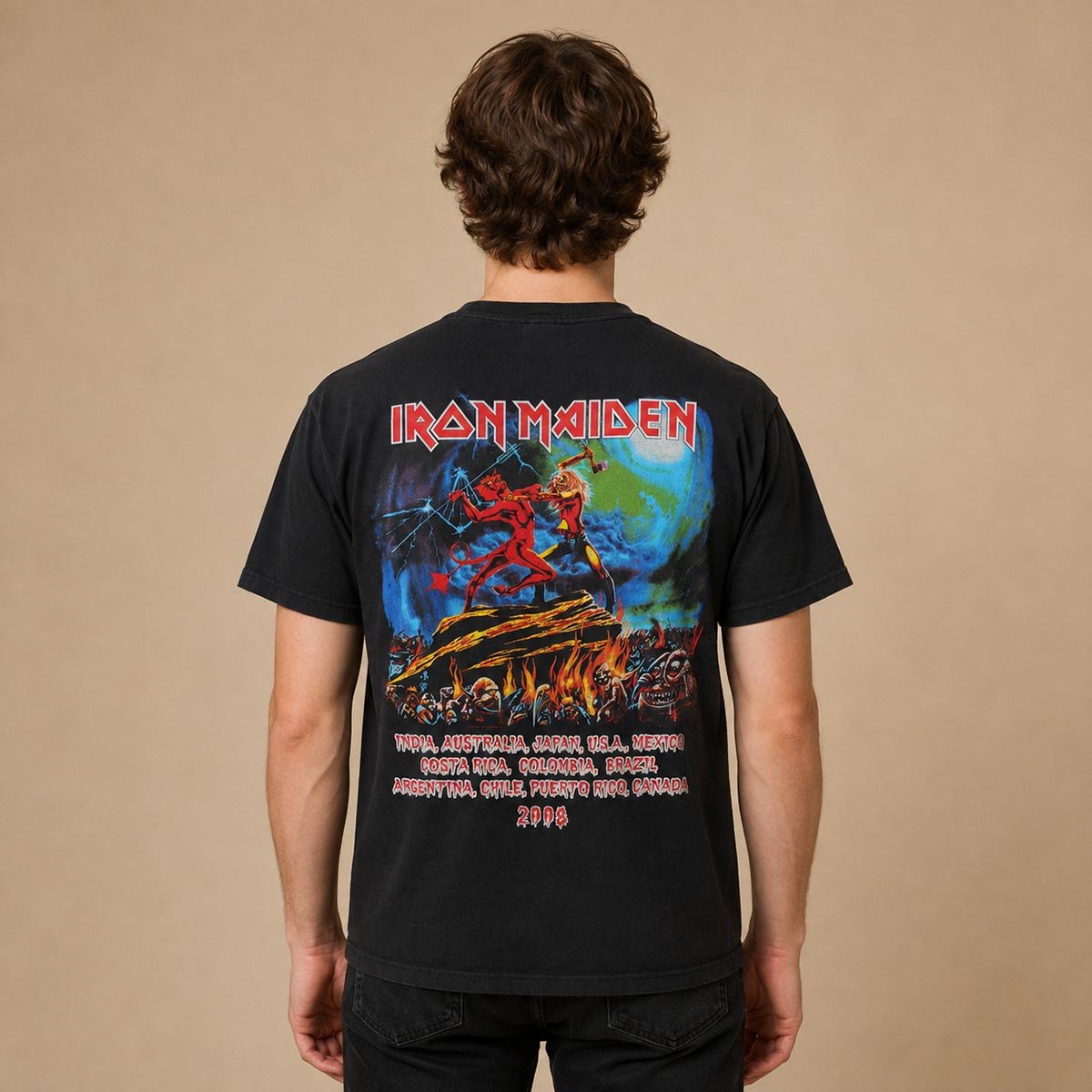 Iron Maiden Somewhere Back in Time Tour 2008 T-Shirt XL Black – product photo 2 | RewearableUK