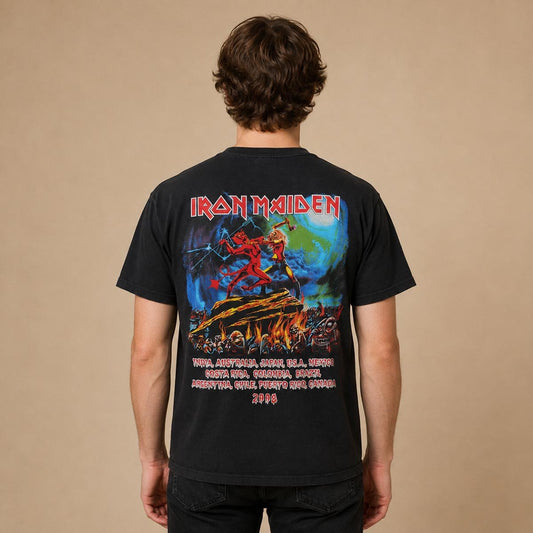 Iron Maiden Somewhere Back in Time Tour 2008 T-Shirt XL Black – product photo 2 | RewearableUK