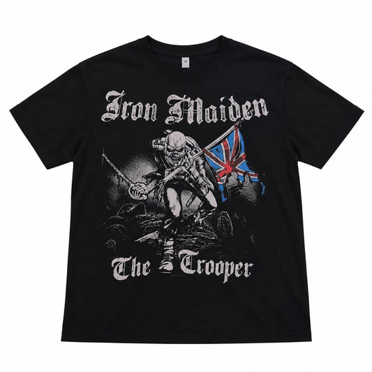 Iron Maiden The Trooper Black T Shirt XL Heavy Metal Rock Band Double Sided – product photo 1 | RewearableUK