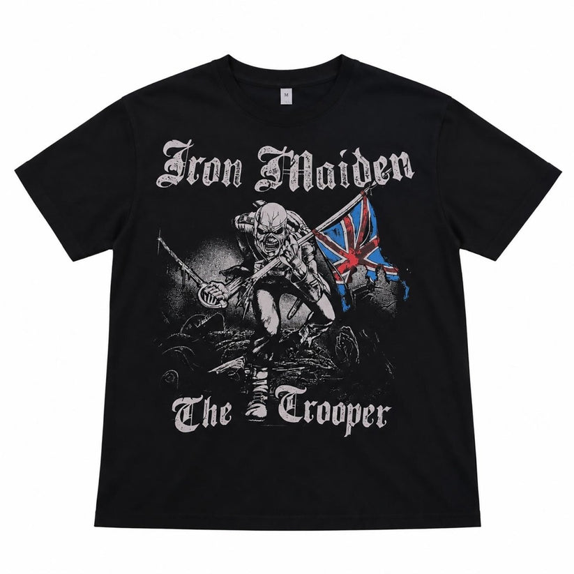 Iron Maiden The Trooper Black T Shirt XL Heavy Metal Rock Band Double Sided – product photo 1 | RewearableUK
